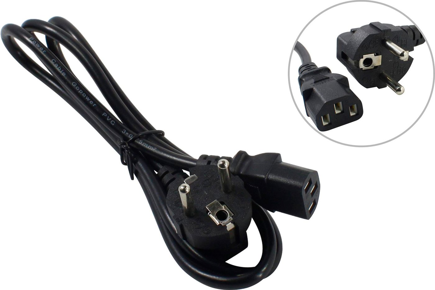 

Кабель GoPower 00-00024055 (1.2 м, черный)