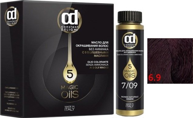 

Масло для окрашивания Constant Delight Olio-Colorante без аммиака 6.9 св.-каштановый интенсивный ирис