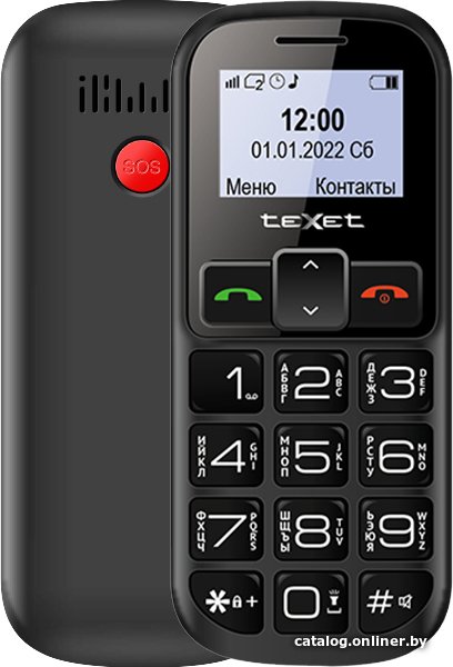 Кнопочный телефон TeXet TM-B322 (черный)