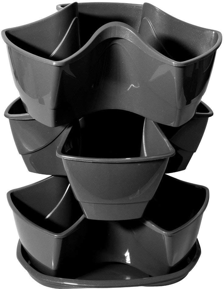 

Кашпо Prosperplast Coubi DKN3003-426U (графит)