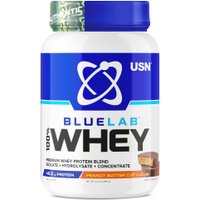 Протеин сывороточный (изолят) USN BlueLab 100% Whey (908г, арахисовое масло)