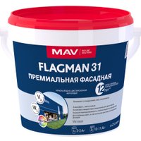 Краска MAV Flagman ВД-АК-1031 фасадная 1 л (белый)