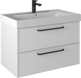 Briz Тумба с умывальником Кватро т18-80 Грэмми 246 03-18080-19 00 БЕЛ (белый матовый)