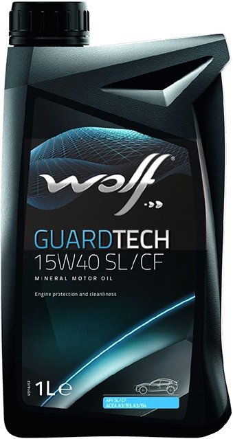 

Моторное масло Wolf GuardTech 15W-40 SL/CF 1л