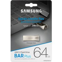 USB Flash Samsung BAR Plus 64GB (серебристый)