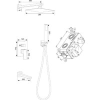 Душевая система  РМС SUS129BL-2S