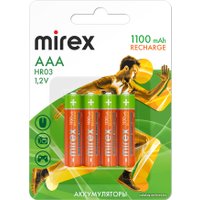 Аккумулятор Mirex AAA 1100mAh 4 шт HR03-11-E4