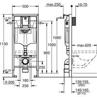 Инсталляция для унитаза Grohe Rapid SL WC 39750001