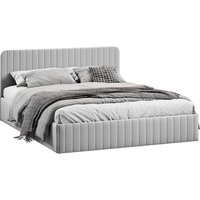 Кровать Трия Шелли Тип 1 с подъемным механизмом 160x200 (велюр Confetti Silver)