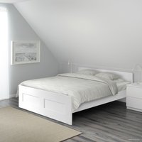 Кровать Ikea Бримнэс 200x160 (белый, лурой) 393.909.94