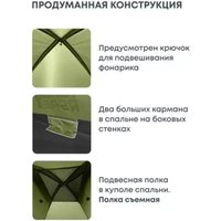 Треккинговая палатка RSP Outdoors Hill 2 (оливково-зелёный)