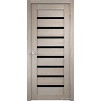 Межкомнатная дверь Velldoris Duplex 8 (капучино, черное стекло)