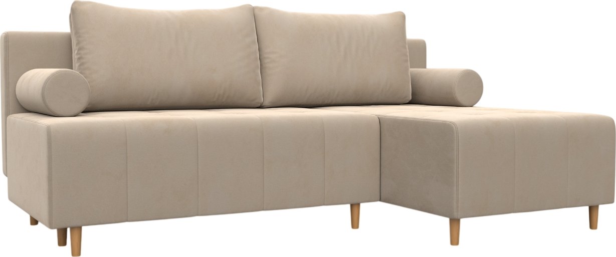 

Угловой диван Лига диванов Лига-102 универсальный 134789 (велюр Seven 729 бежевый)