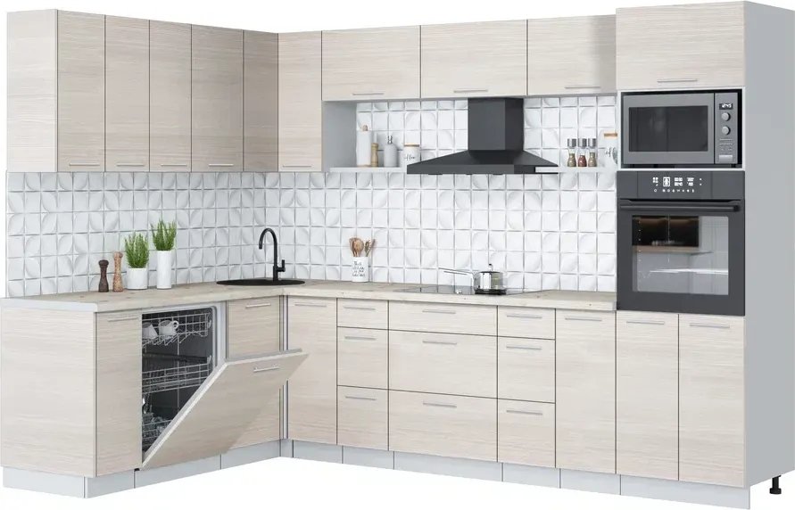 

Готовая кухня Интерлиния Мила Лайт 1.896х2.98-2 (вудлайн кремовый/вудлайн кремовый/бискайская сосна)