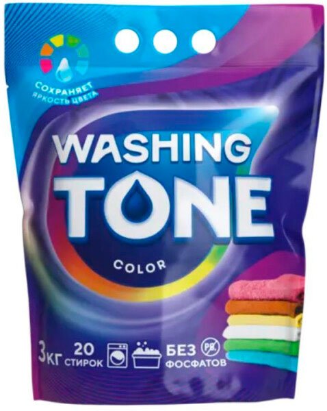 

Стиральный порошок Washing Tone Color Автомат 9441010973 3 кг