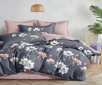 Евро комплект постельного белья Реноме Евро Оливковая коллекция. Простыня на резинке УУ 2419 (поплин)