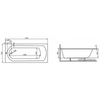 Ванна Polimat CLASSIC Slim 170x75 с ножками