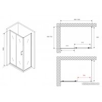 Душевой уголок Abber Schwarzer Diamant AG301005-S705