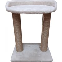 Когтеточка Bast С овальной полкой 55 (джут, бежевый)