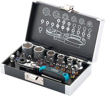 Набор трещотка с головками и битами GROSS 11361 (26 предметов)