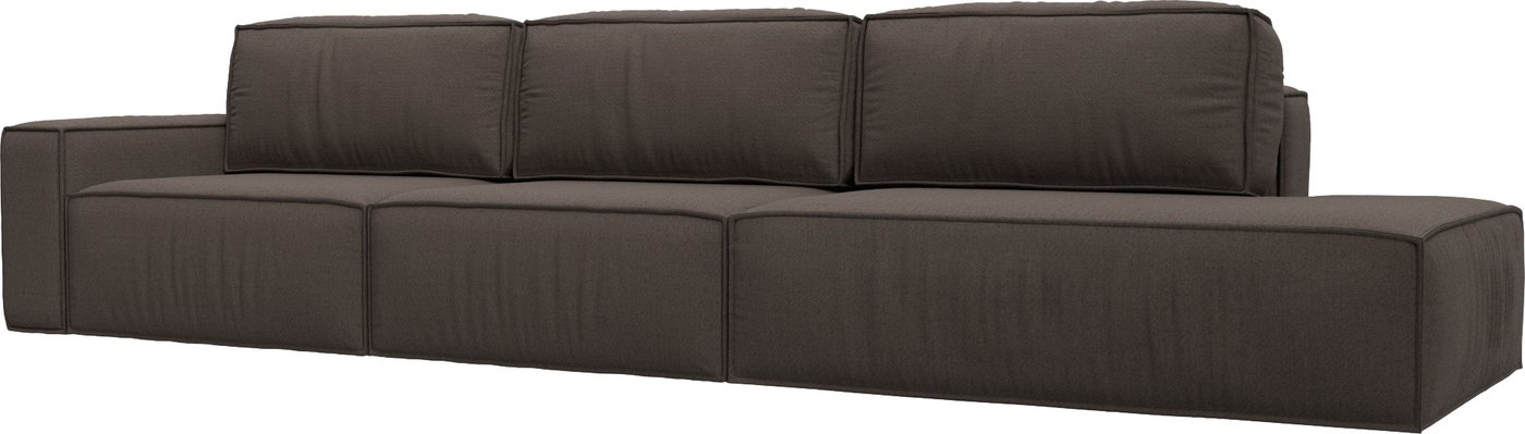 

Диван Лига диванов Прага Модерн Лонг подлокотник слева 122730L (рогожка амур коричневый)