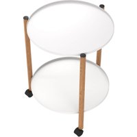 Журнальный столик Sheffilton SHT-CT62 (белый муар/светлый орех)