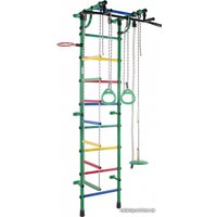 Детский спортивный комплекс Формула здоровья Гамма пристенный (зеленый/радуга)
