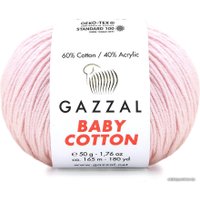 Пряжа для вязания Gazzal Baby cotton 3413 50 г 165 м (розовый)