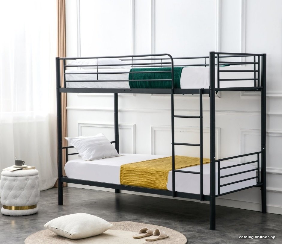 Двухъярусная кровать Halmar Bunky 90 (черный)