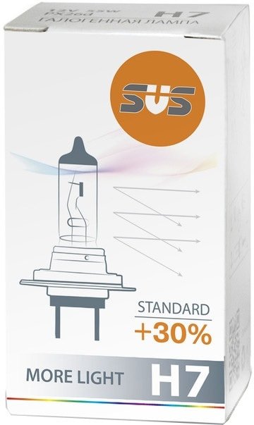 

Галогенная лампа SVS H7 55W PX26d +30% 1шт