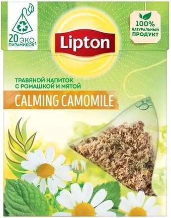 Травяной чай Lipton Calming Camomile с ромашкой и мятой 20 шт