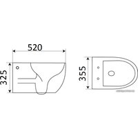 Унитаз подвесной CeramaLux 2196-1
