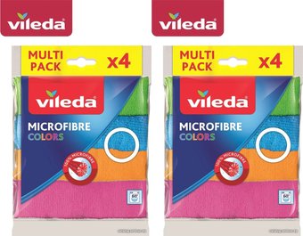 Салфетка хозяйственная Vileda Колорс 4шт 2 уп