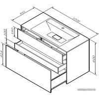  AM.PM Тумба под умывальник Inspire 2.0 100 M50AFHX1003GM (графит)