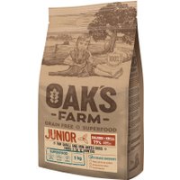 Сухой корм для собак Oak's Farm Беззерновой для щенков малых и миниатюрных пород. Лосось и криль (2 кг)