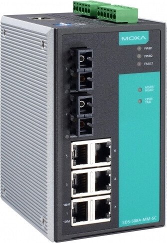 Управляемый коммутатор 2-го уровня Moxa EDS-408A-MM-SC