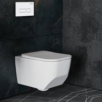 Унитаз подвесной Roxen Boro в комплекте с инсталляцией StounFix Dual Fresh 6 в 1 577353 (кнопка: белый глянец)