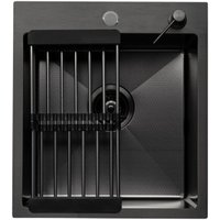 Кухонная мойка Diamond 450*500, коландер, дозатор BLACK DECOR