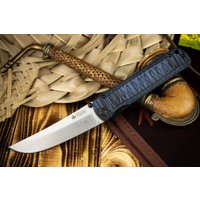 Складной нож Kizlyar Supreme Whisper AUS-10Co StoneWash Blue