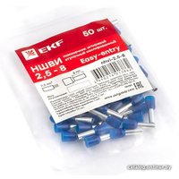 Наконечник-гильза для кабеля EKF PROxima Nhvi-2.5-8 (50 шт)