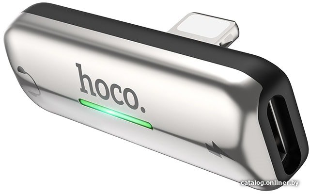 Адаптер Hoco LS27 Lightning (серебристый)