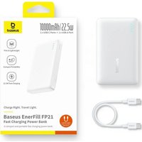 Внешний аккумулятор Baseus EnerFill FP21 22.5W 10000mAh (белый)