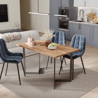 Кухонный стол Mio Tesoro Miata 120x66 (дуб золотой крафт/черный) в Гомеле