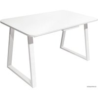 Кухонный стол Sheffilton SHT-T40/130-160 (белый глянцевый/белый)