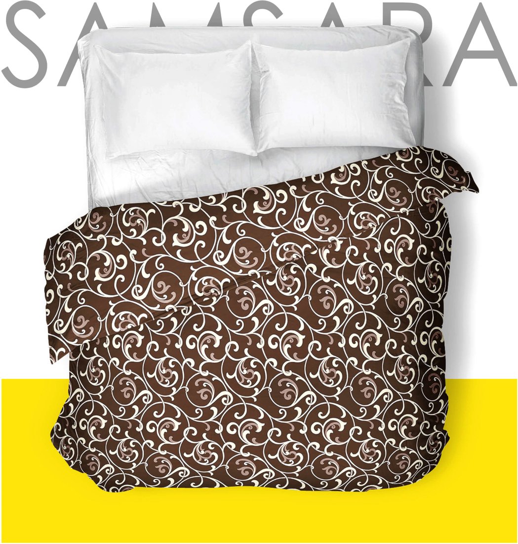 

Постельное белье Samsara Завитки шоколад 220По-6 215x220 (евро)