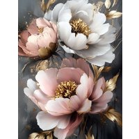 Алмазная мозаика  Феникс+ Пионы с золотом 70846