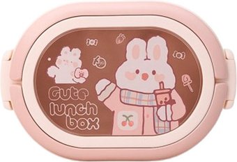 Ланч-бокс ILikeGift Cute bunny 6448 (pink)