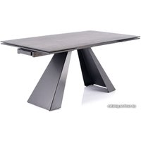 Кухонный стол Signal Salvadore Ceramic 160/240x90 (серый мрамор/черный матовый)