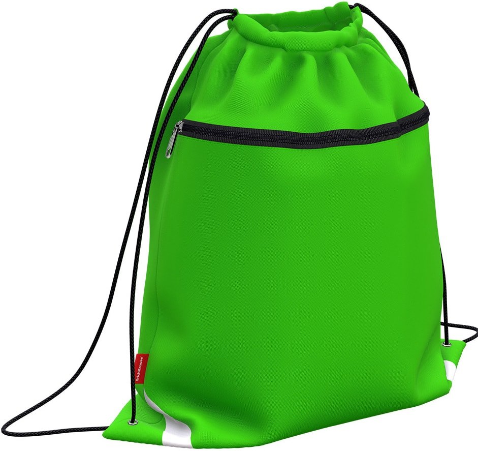 

Мешок для обуви Erich Krause 50x41 Neon Green (с карманом на молнии) 49114