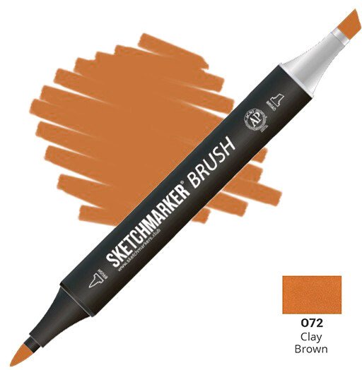 

Маркер художественный Sketchmarker Brush Двусторонний O72 SMB-O72 (коричневая глина)